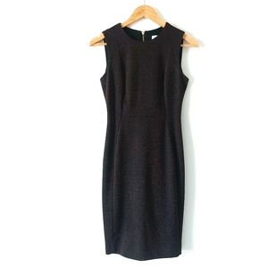 Calvin Klein Metallic Shimmer Sheath Dress Sz 2